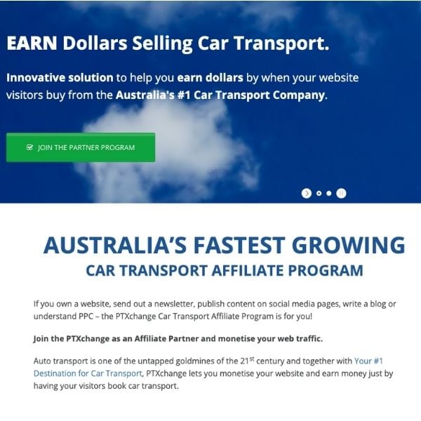 PTXchange an Australian first Car Transport affiliate program